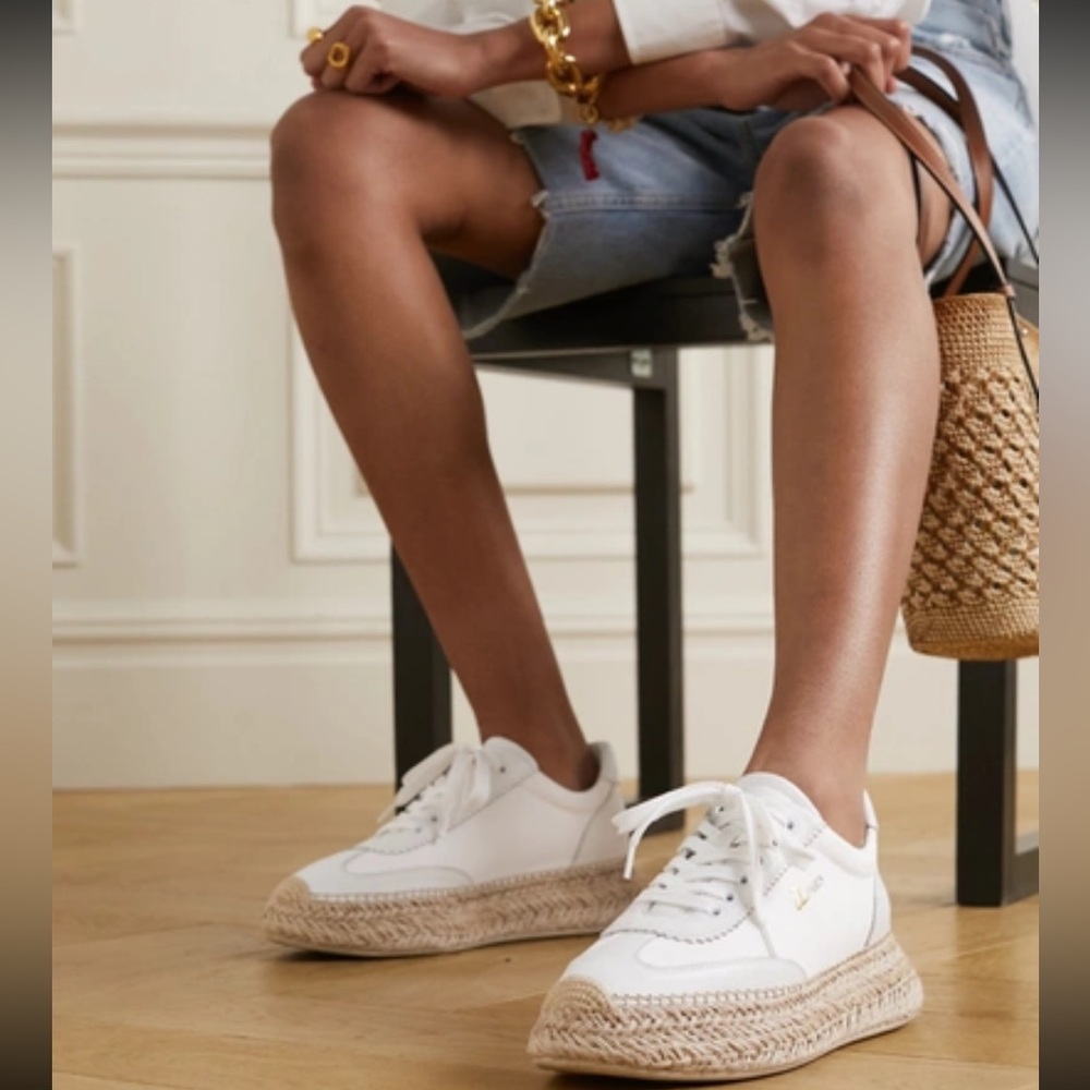 Christian Louboutin White Espadrille Sneakers